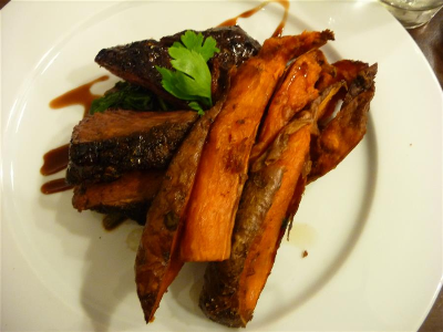 Kangaroo with Sweet Potato Chips