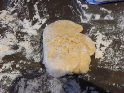Step 9 - push dough forward