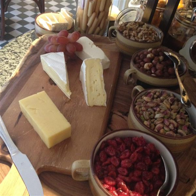 Cheese and biscuits selection