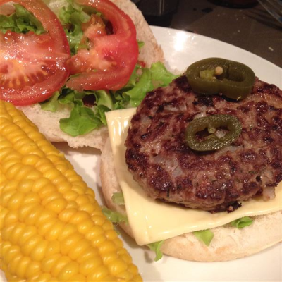 Open Homemade Beef Burger