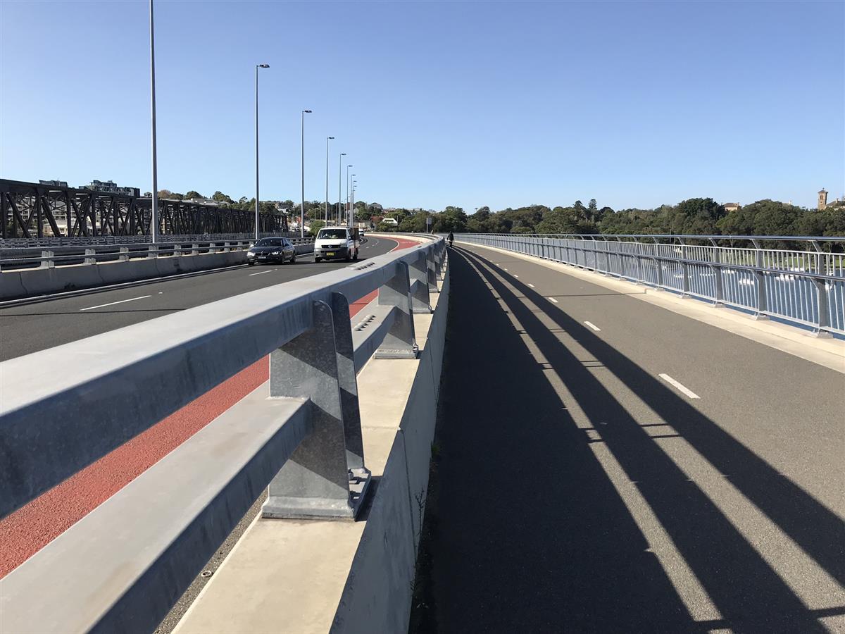 Walking across the iron cove bridge