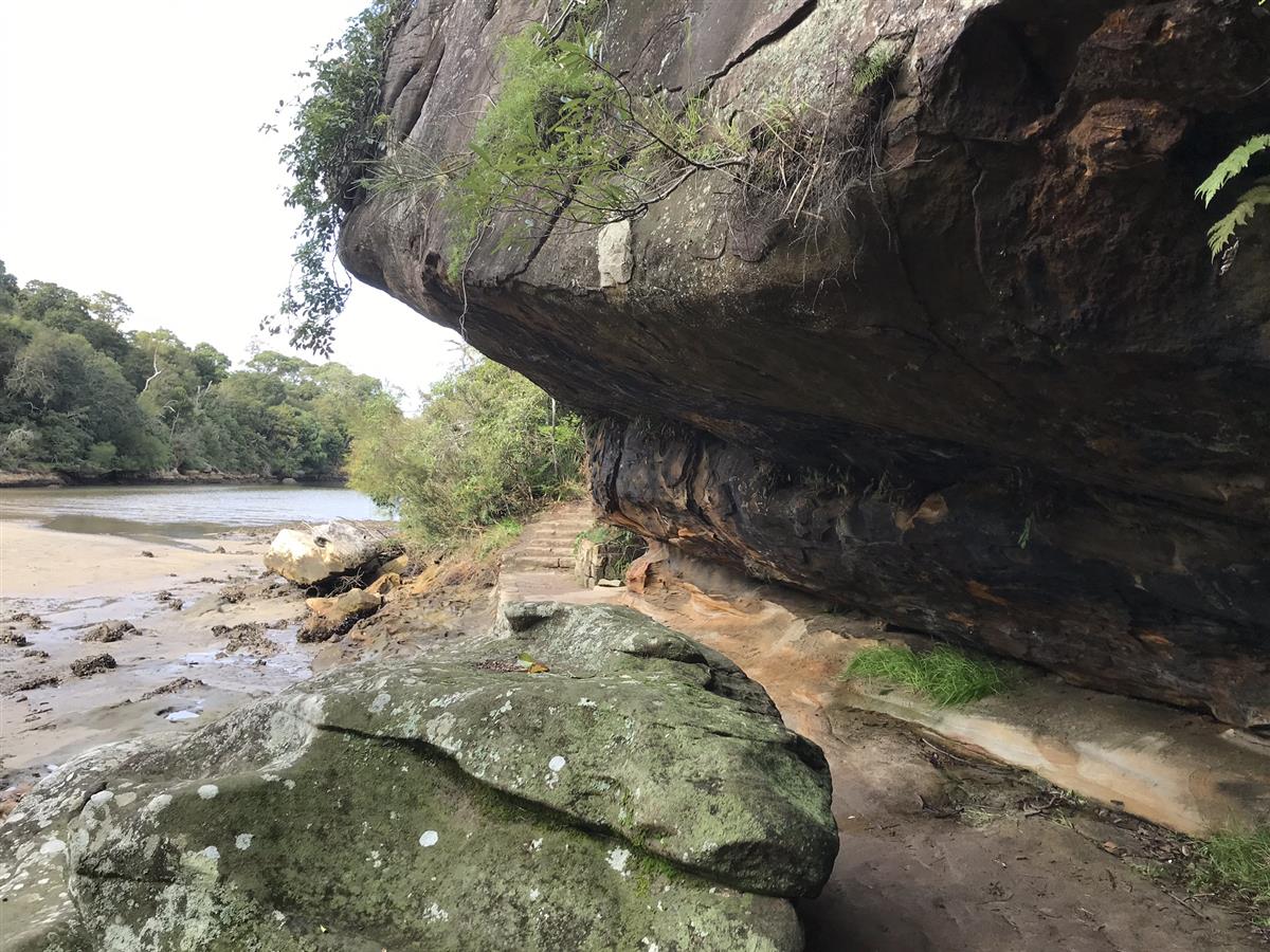 Fisher Bay overhanging rock