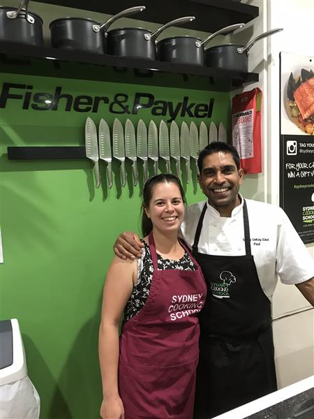 Fiona and chef Paul Sydney Cooking School