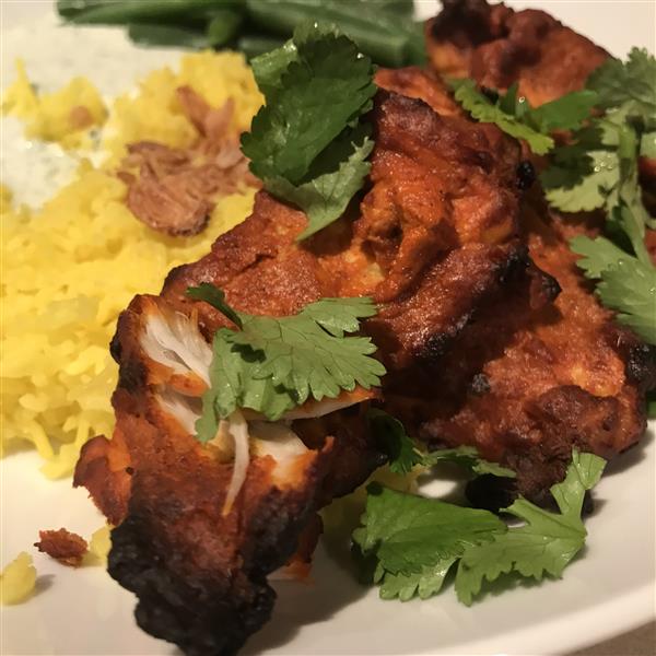 Oven Baked Tandoori Chicken with Basmati Rice