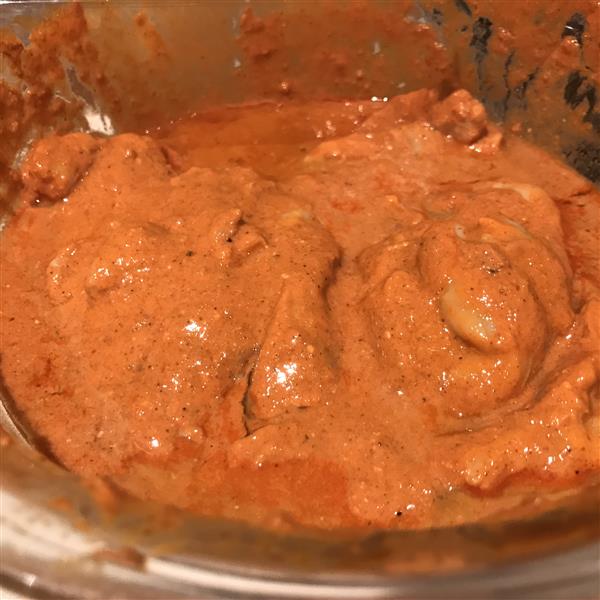 Tandoori Chicken Marinating