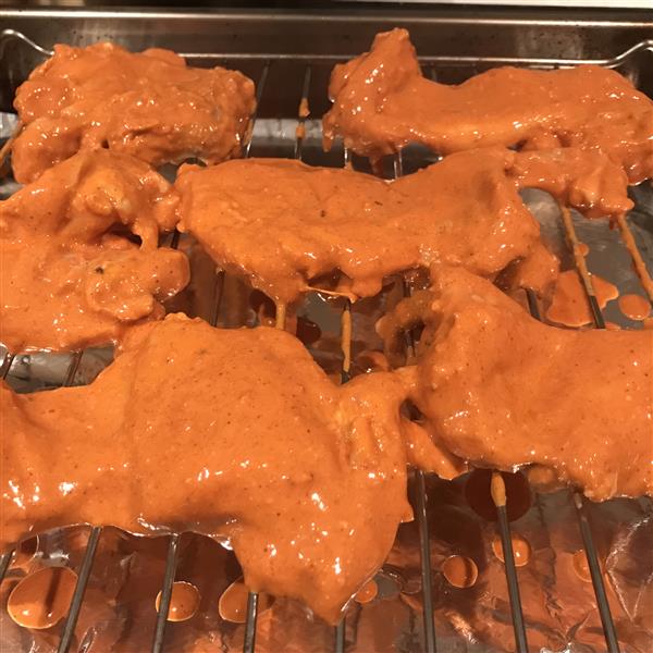 Tandoori Chicken on Oven Rack