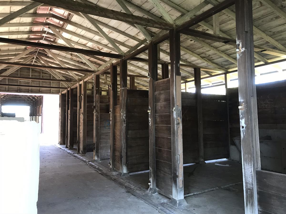 Inside Quarantine Station's old cattle stalls