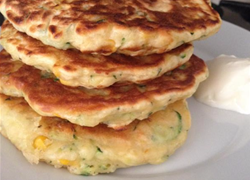 Spicy Sweetcorn and Zucchini Fritters Recipe